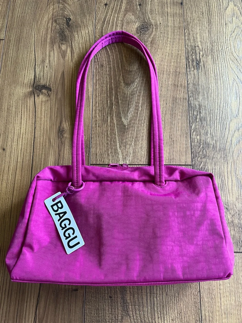 BAGGU Deep Fuchsia Bowler Bag BNWT - Picture 1 of 15